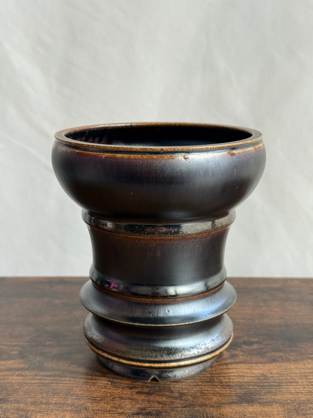 野火製陶<br>Wildfire Studio<br>手作鉢‘Burgundy’ WS1